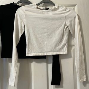 Form fitting white shirt